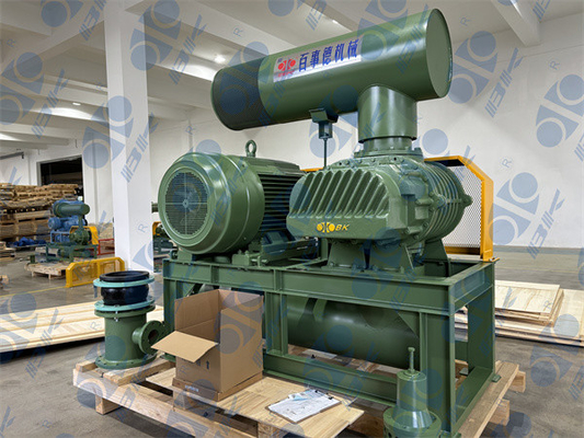 65m3/Min 0.06Mpa Cast Iron Three Lobe Roots Blower Untuk Pneumatic Conveying