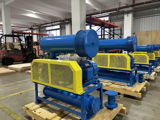 Blower Roots Tiga Lobus Berpendingin Air dengan Tekanan 60-80KPA dan Kapasitas Udara 31.89-50.67m3/Min