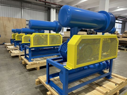 Blower Roots Tiga Lobus Berpendingin Air dengan Tekanan 60-80KPA dan Kapasitas Udara 31.89-50.67m3/Min