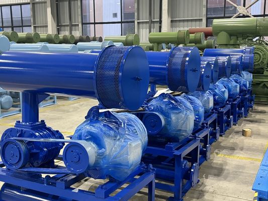 Blower Roots Tiga Lobus Berpendingin Air dengan Tekanan 60-80KPA dan Kapasitas Udara 31.89-50.67m3/Min