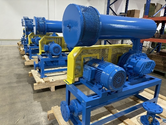 10KPA - 80KPA Three Lobe Roots Blower, digunakan untuk pengolahan air dan transportasi pneumatik