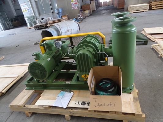 1500rpm 10Kpa 2.67m³/menit Penanganan Panas Roots Blower Dengan Baja Tahan Karat