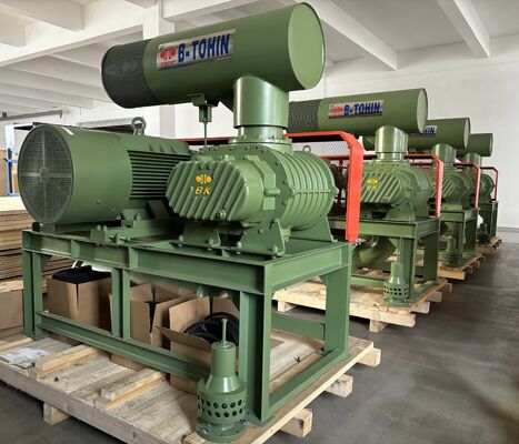 Roots Rotary Lobe Blower with 3 L/min Cooling Water, 60-100KPA Discharge Pressure, and 1.5-5.5 KW Motor Power