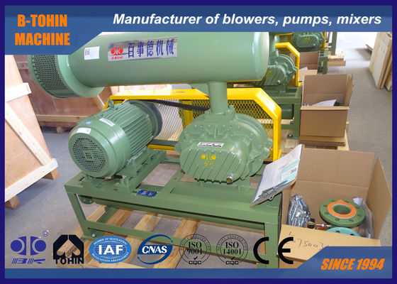 Tekanan 10-80KPA Heavy Duty Kontinyu Tiga Lobe Roots Blower