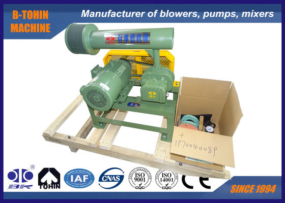 Tekanan 10-80KPA Heavy Duty Kontinyu Tiga Lobe Roots Blower
