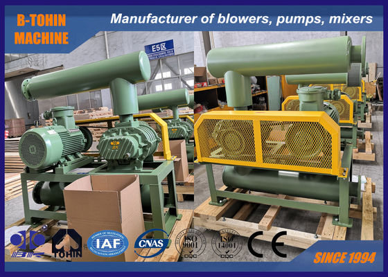 -50KPA 4.53m3/Min 7.5KW Pendingin Udara Pompa Vakum Blower Roots Tekanan Negatif