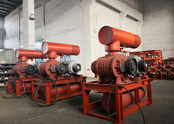 0,8 Bar 132kw 10" 1100 Rpm 71,52m3/Min Tri Lobe Roots Blower