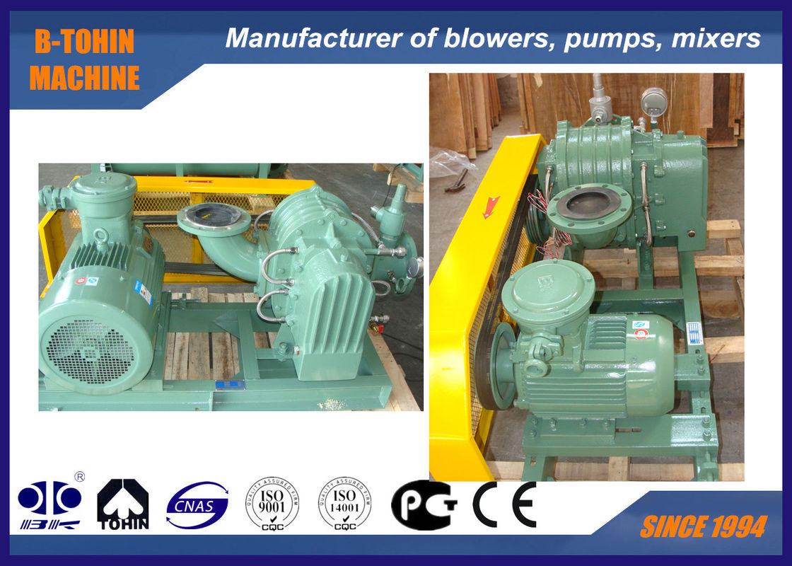 7.96-18.78m3 / min Akar Biogas Blower untuk bio gas dengan tipe Water Cooling