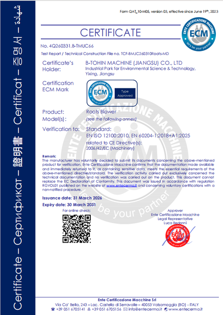 CINA B-Tohin Machine (Jiangsu) Co., Ltd. Sertifikasi