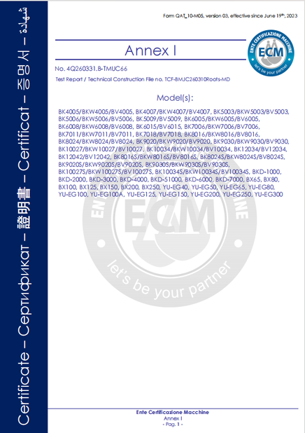 CINA B-Tohin Machine (Jiangsu) Co., Ltd. Sertifikasi